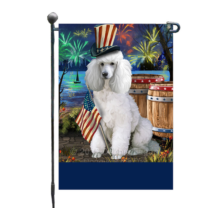 Personalized 4th of July Firework Poodle Dog Custom Garden Flags GFLG-DOTD-A58028