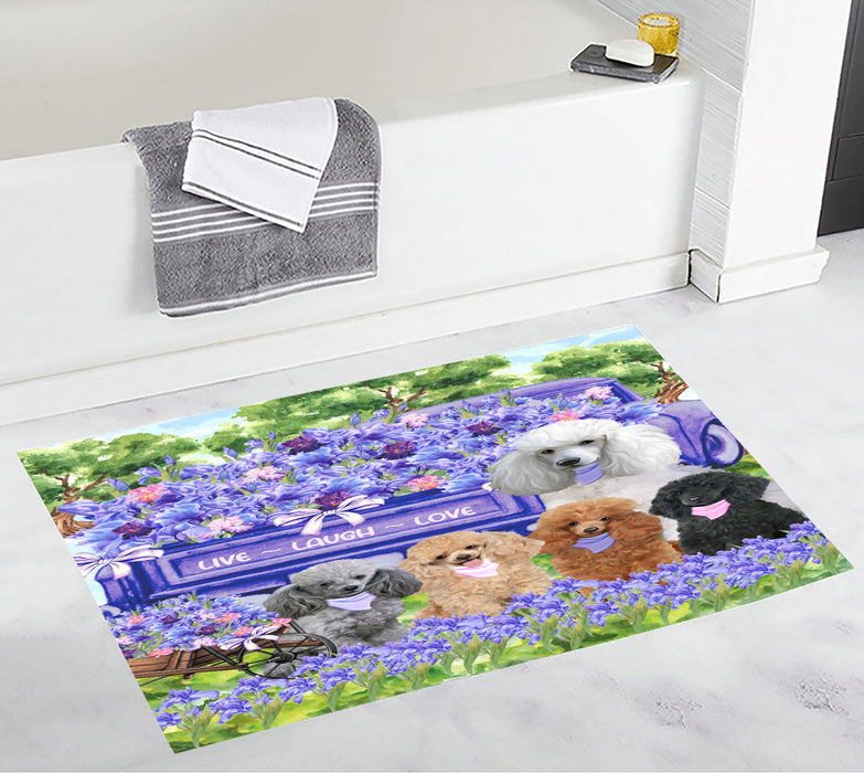 Poodle Bath Mat: Explore a Variety of Designs, Custom, Personalized, Non-Slip Bathroom Floor Rug Mats, Gift for Dog and Pet Lovers