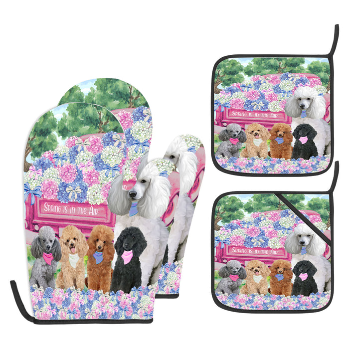 Poodle Oven Mitts and Pot Holder: Explore a Variety of Designs, Potholders with Kitchen Gloves for Cooking, Custom, Personalized, Gifts for Pet & Dog Lover