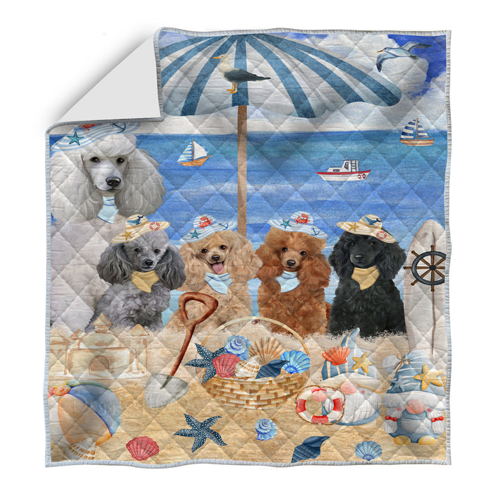 Poodle Bedding Quilt, Bedspread Coverlet Quilted, Explore a Variety of Designs, Custom, Personalized, Pet Gift for Dog Lovers