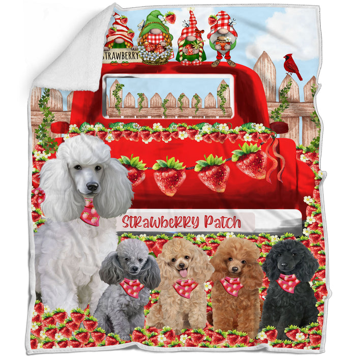 Poodle Blanket: Explore a Variety of Custom Designs, Bed Cozy Woven, Fleece and Sherpa, Personalized Dog Gift for Pet Lovers