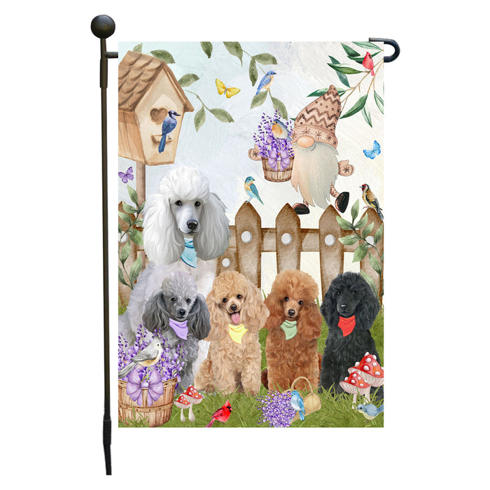 Poodle Dogs Garden Flag: Explore a Variety of Designs, Custom, Personalized, Weather Resistant, Double-Sided, Outdoor Garden Yard Decor for Dog and Pet Lovers