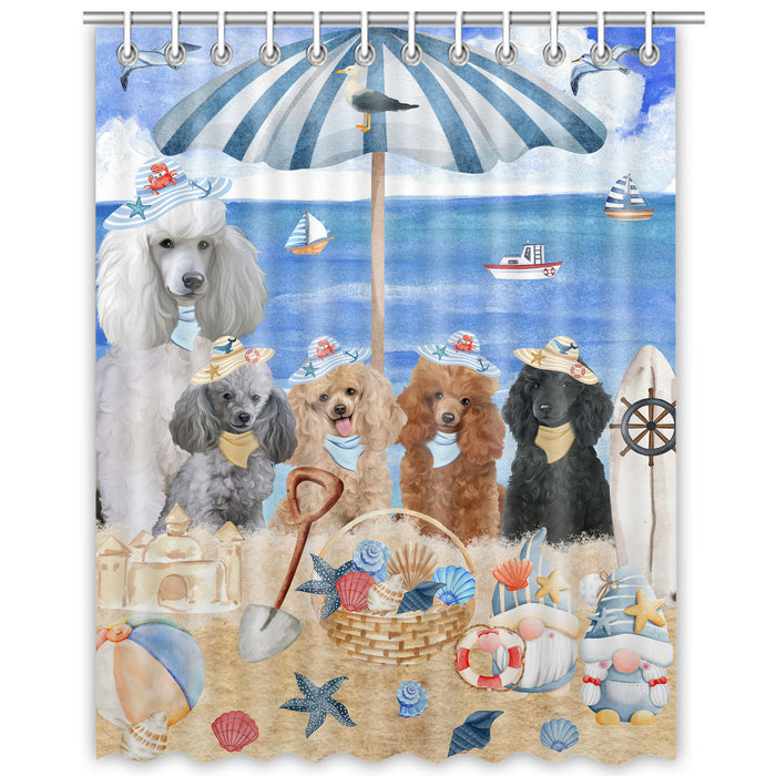 Poodle Shower Curtain: Explore a Variety of Designs, Custom, Personalized, Waterproof Bathtub Curtains for Bathroom with Hooks, Gift for Dog and Pet Lovers