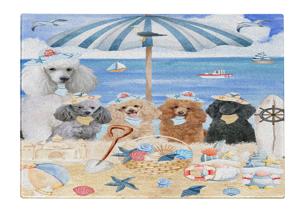 Poodle Cutting Board: Explore a Variety of Designs, Personalized, Custom, Kitchen Tempered Glass Scratch and Stain Resistant, Halloween Gift for Pet and Dog Lovers