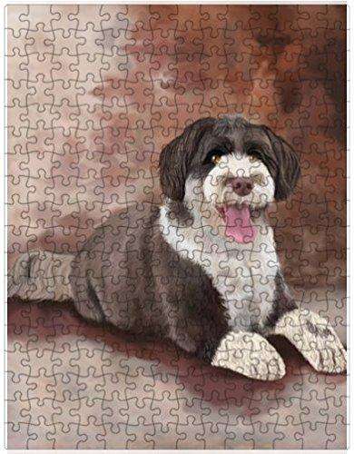 Portuguese Water Dog Puzzle with Photo Tin