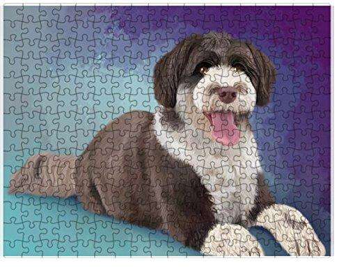 Portuguese Water Dog Puzzle with Photo Tin