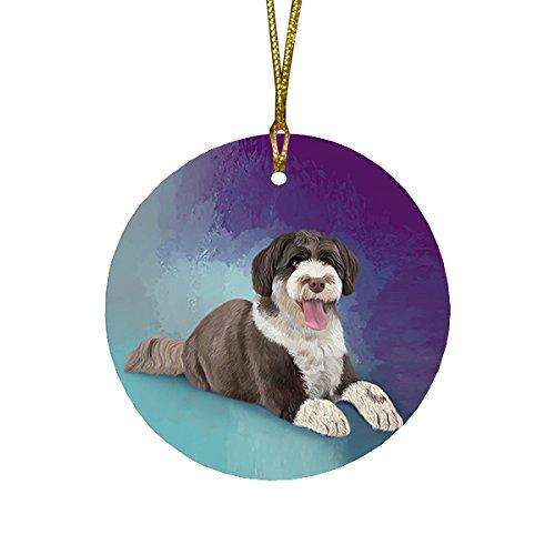 Portuguese Water Dog Round Christmas Ornament RFPOR48053