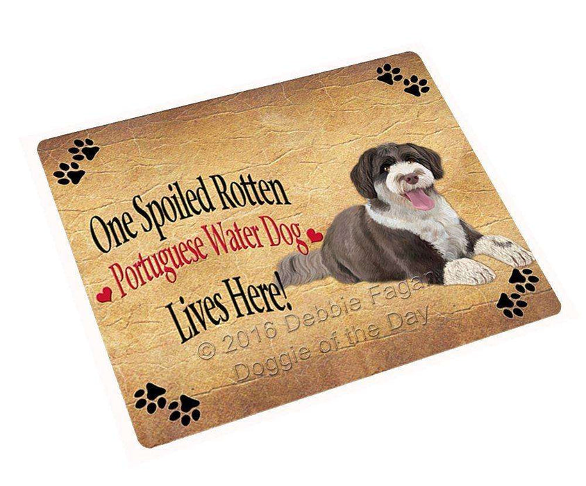 Portuguese Water Spoiled Rotten Dog Tempered Cutting Board
