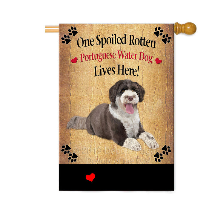 Personalized Spoiled Rotten Portuguese Water Dog Custom House Flag FLG-DOTD-A63297