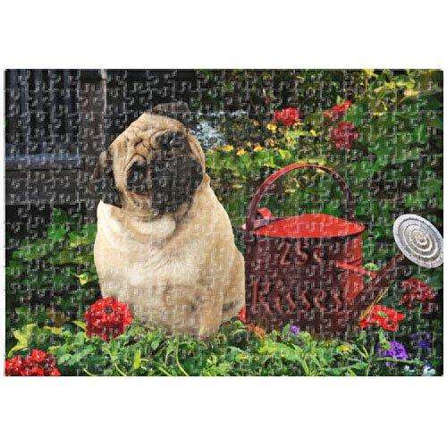 Pug 25 Cent Kisses 500 Pc. Puzzle with Photo Tin