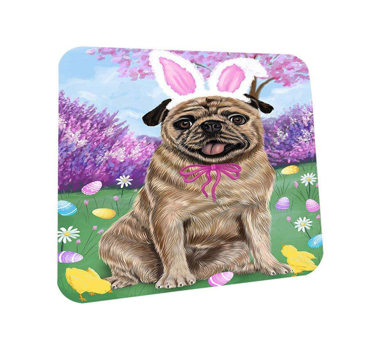 Pug Dog Easter Holiday Coasters Set of 4 CST49181