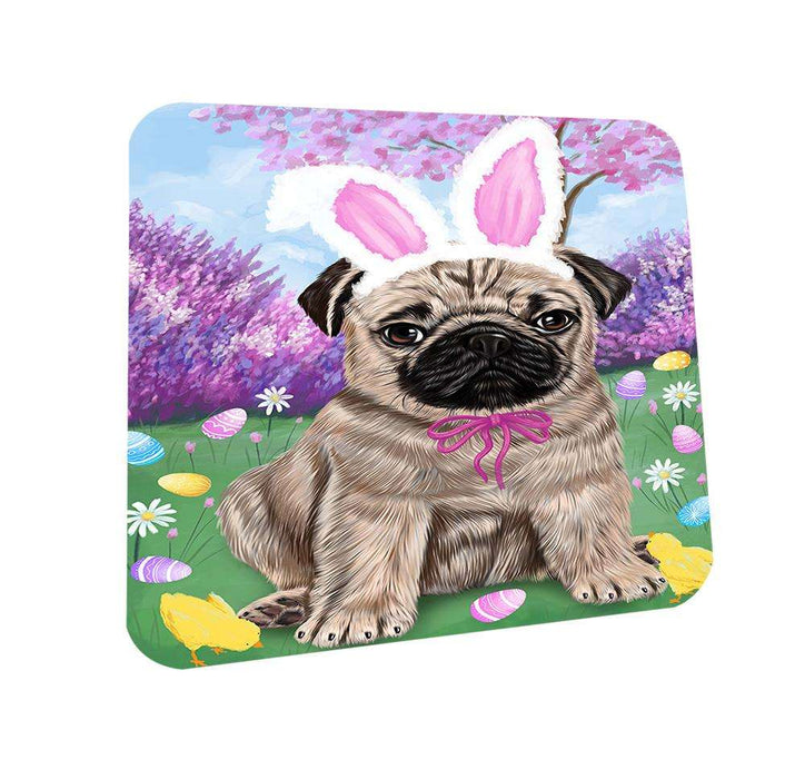 Pug Dog Easter Holiday Coasters Set of 4 CST49183