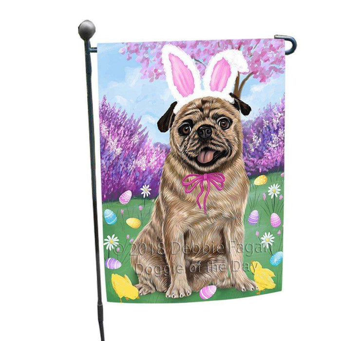 Pug Dog Easter Holiday Garden Flag GFLG49265
