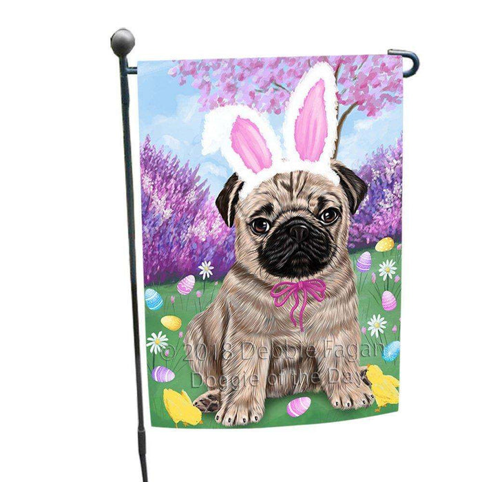 Pug Dog Easter Holiday Garden Flag GFLG49267