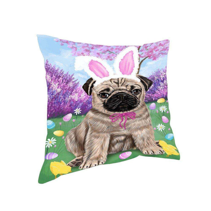 Pug Dog Easter Holiday Pillow PIL53288