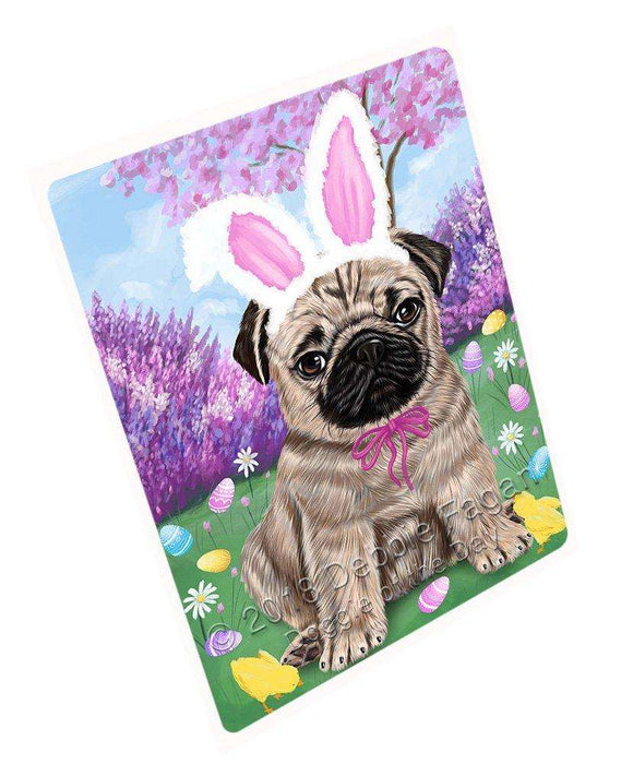Pug Dog Easter Holiday Tempered Cutting Board C51942