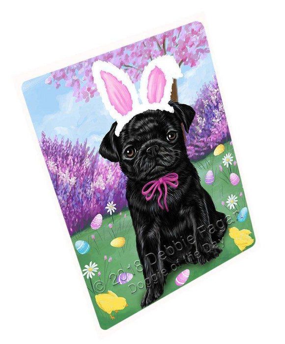 Pug Dog Easter Holiday Tempered Cutting Board C51945
