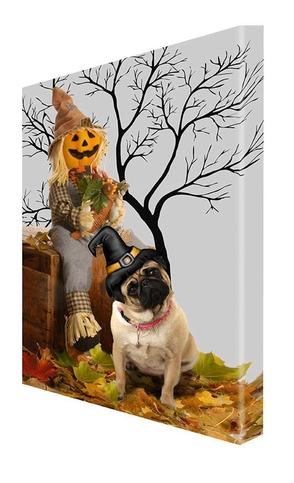 Pug Dog Halloween Canvas 18 x 24