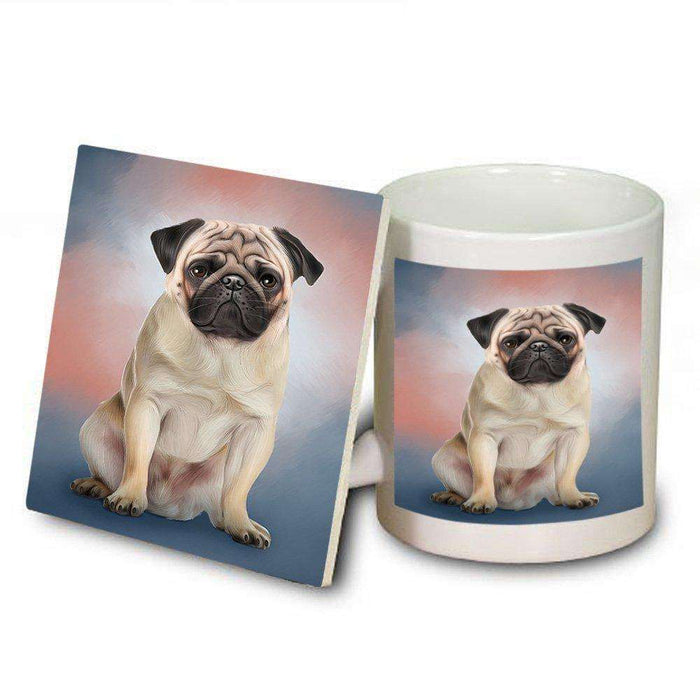 Pug Dog Mug and Coaster Set MUC48342