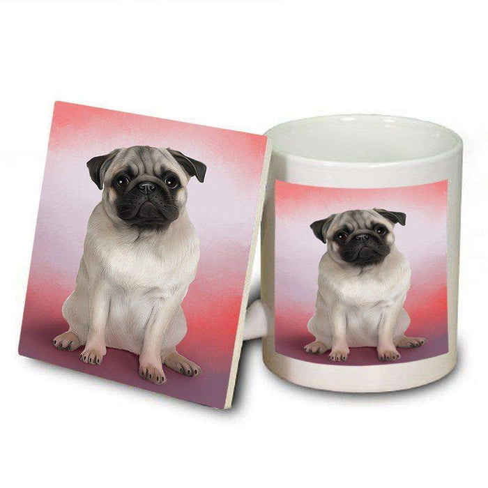 Pug Dog Mug and Coaster Set MUC48344