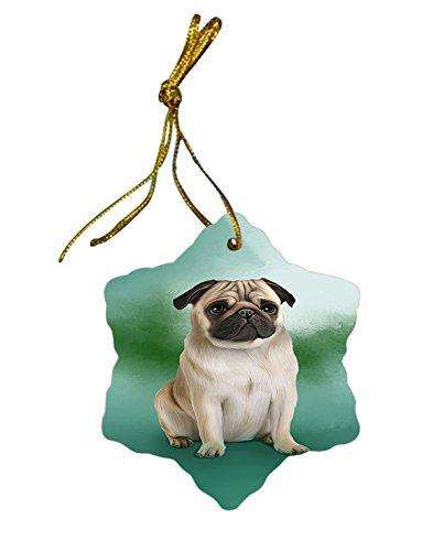 Pug Dog Star Porcelain Ornament SPOR48341