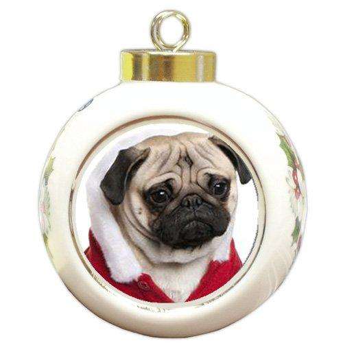Pug Holiday Christmas Ornament