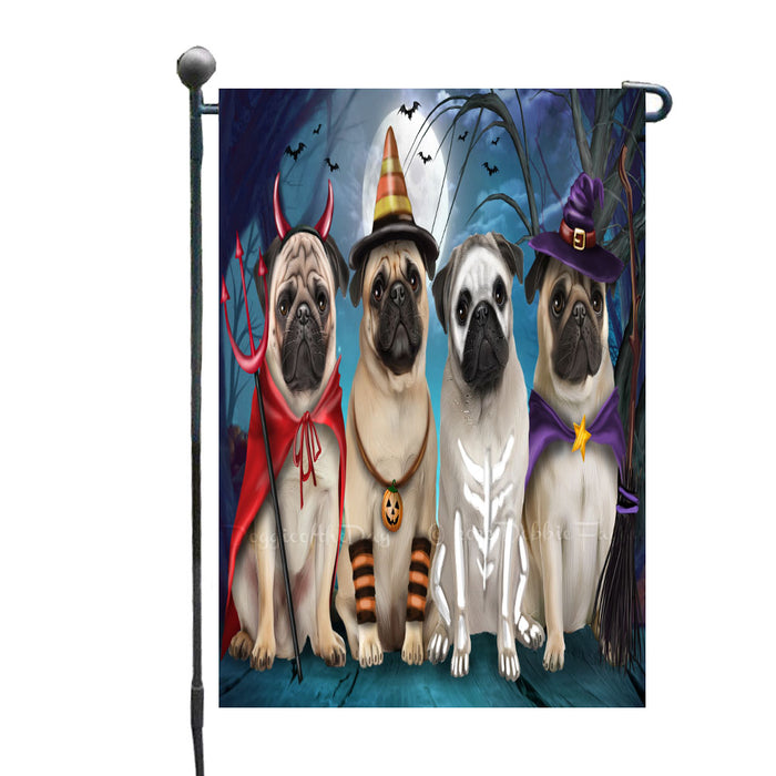 Halloween Trick or Treat Pug Dogs Garden Flags Outdoor Decor for Homes and Gardens Double Sided Garden Yard Spring Decorative Vertical Home Flags Garden Porch Lawn Flag for Decorations
