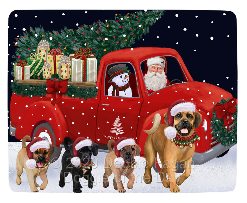 Christmas Express Delivery Red Truck Running Puggle Dogs Blanket BLNKT141923