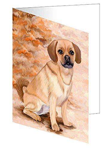 Puggle Dog Handmade Artwork Assorted Pets Greeting Cards and Note Cards with Envelopes for All Occasions and Holiday Seasons