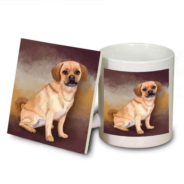 Puggle Dog Mug and Coaster Set