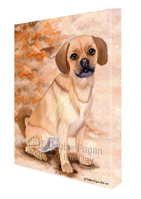 Puggle Dog Painting Printed on Canvas Wall Art