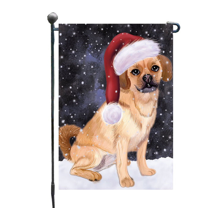 Christmas Let it Snow Puggle Dog Garden Flags Outdoor Decor for Homes and Gardens Double Sided Garden Yard Spring Decorative Vertical Home Flags Garden Porch Lawn Flag for Decorations GFLG68799