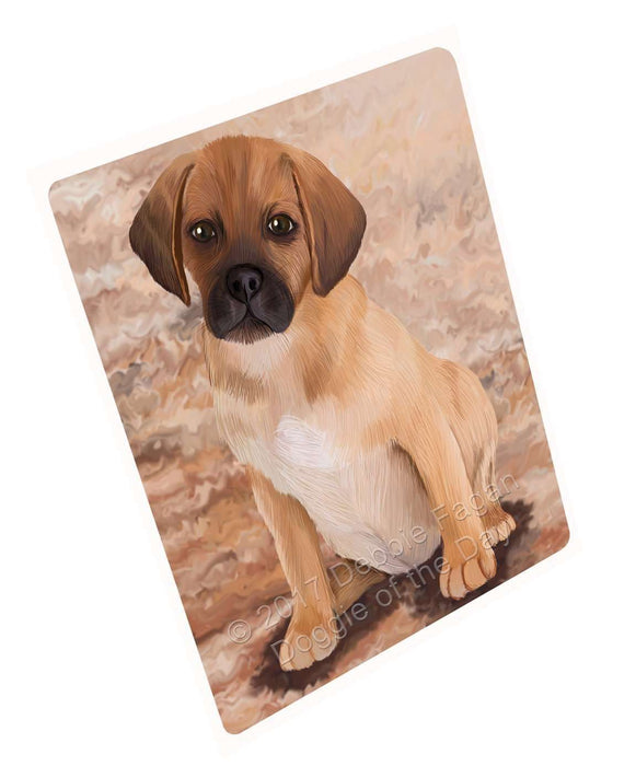 Puggle Puppy Dog Art Portrait Print Woven Throw Sherpa Plush Fleece Blanket