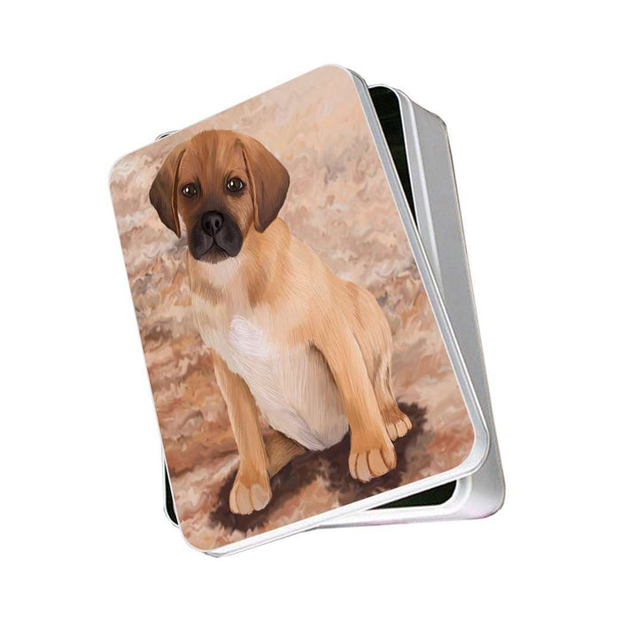 Puggle Puppy Dog Photo Storage Tin