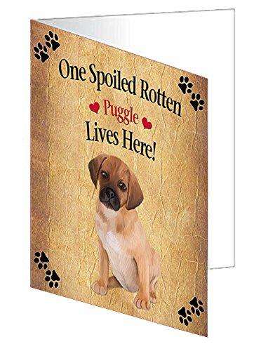 Puggle Puppy Spoiled Rotten Dog Handmade Artwork Assorted Pets Greeting Cards and Note Cards with Envelopes for All Occasions and Holiday Seasons