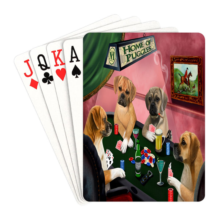 Home of Puggle Dogs Playing Poker Playing Card Decks