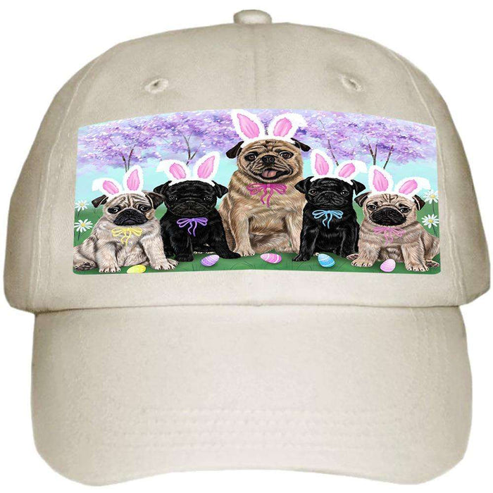 Pugs Dog Easter Holiday Ball Hat Cap HAT51402