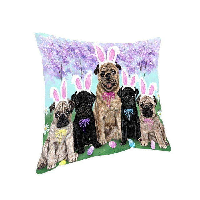 Pugs Dog Easter Holiday Pillow PIL53284