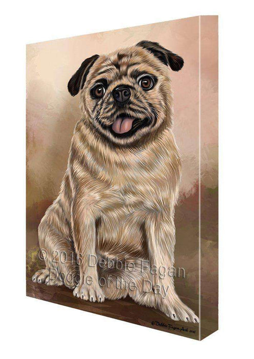 Pugs Dog Painting Printed on Canvas Wall Art