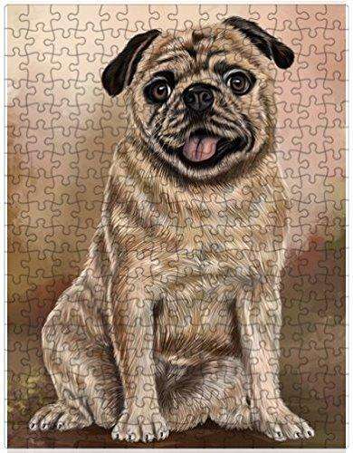 Pugs Dog Puzzle with Photo Tin
