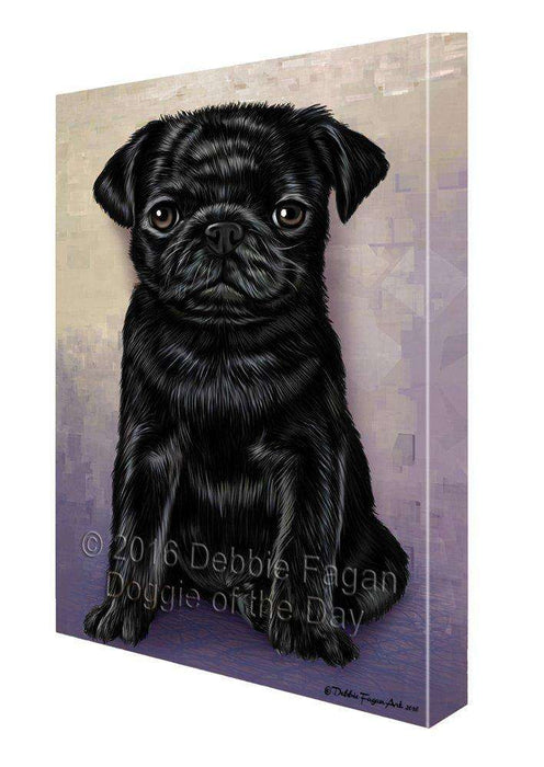 Pugs Puppy Dog Painting Printed on Canvas Wall Art