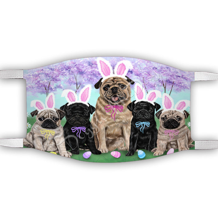 Easter Holiday Pug Dogs Face Mask FM49625