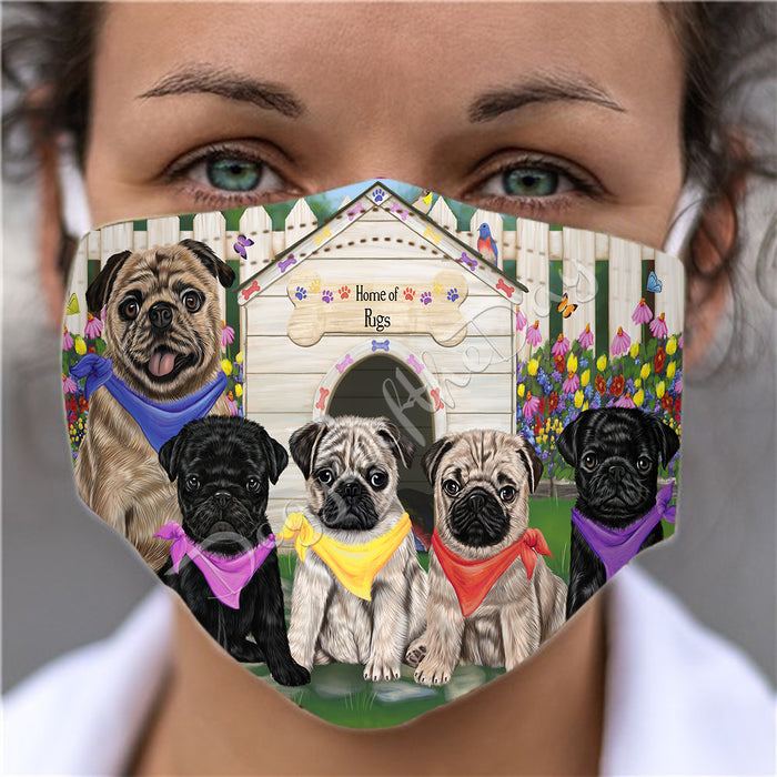 Spring Dog House Pug Dogs Face Mask FM48822