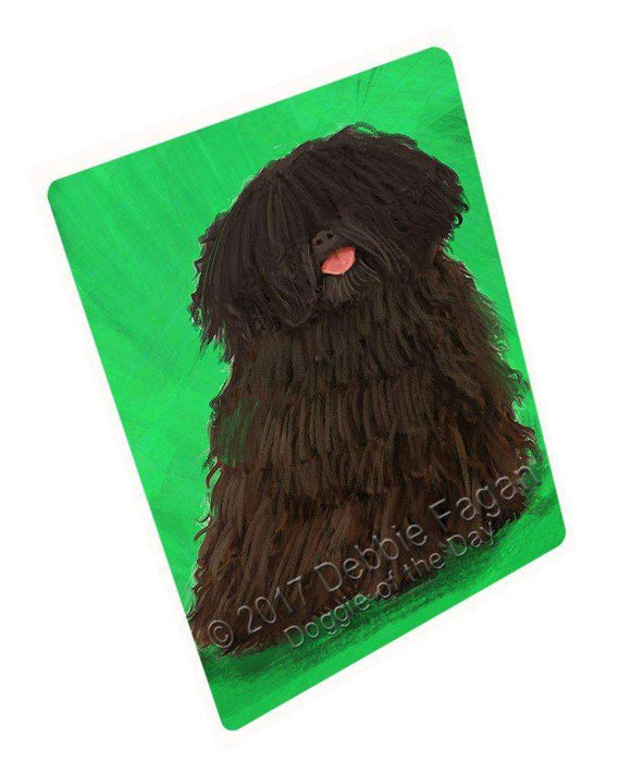 Puli Dog Art Portrait Print Woven Throw Sherpa Plush Fleece Blanket D355