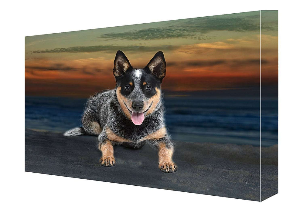 Puppy Blue Heeler Dog Canvas 18 X 24