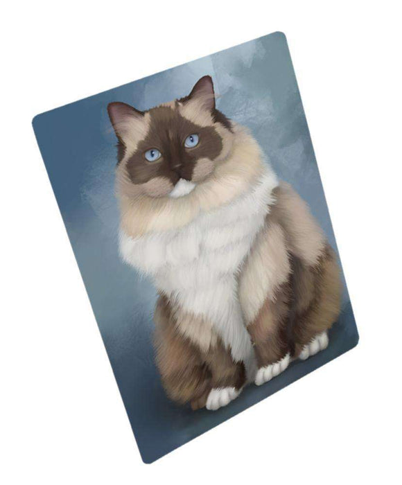 Ragdoll Cat Art Portrait Print Woven Throw Sherpa Plush Fleece Blanket