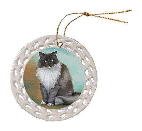 Ragdoll Cat Ceramic Doily Ornament DPOR48065