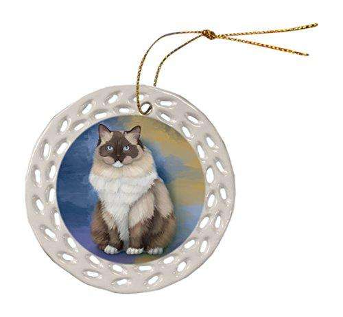 Ragdoll Cat Ceramic Doily Ornament DPOR48066