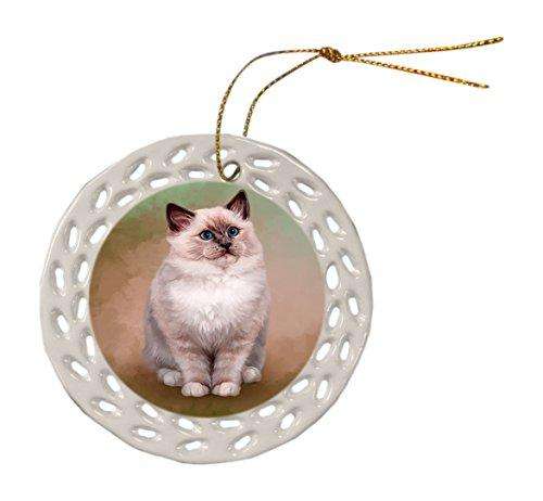 Ragdoll Cat Ceramic Doily Ornament DPOR48068