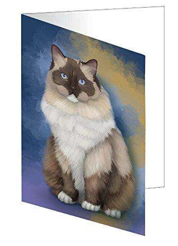 Ragdoll Cat Handmade Artwork Assorted Pets Greeting Cards and Note Cards with Envelopes for All Occasions and Holiday Seasons GCD48201